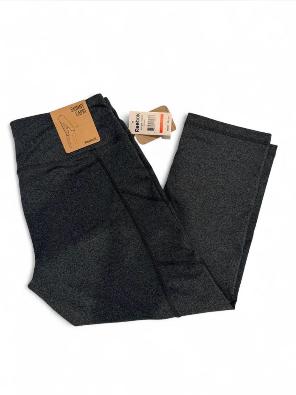 Reebok Charcoal Heather Skinny Capri Leggings